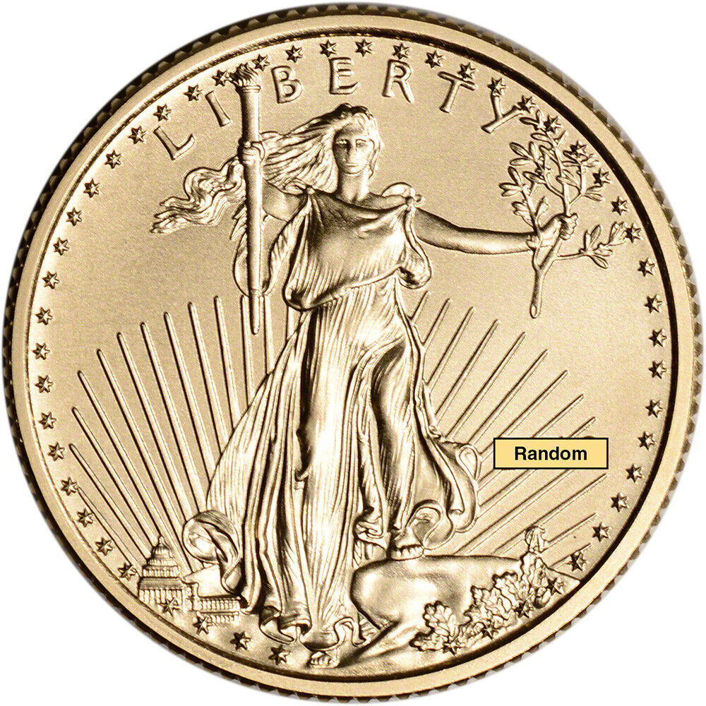 American Gold Eagle (1/4 oz) $10 - BU - Random Date Без бренда