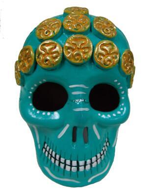 LYTIO – Mexican Hand Made Skull Calavera Figurine Ornament Made of Clay Без бренда