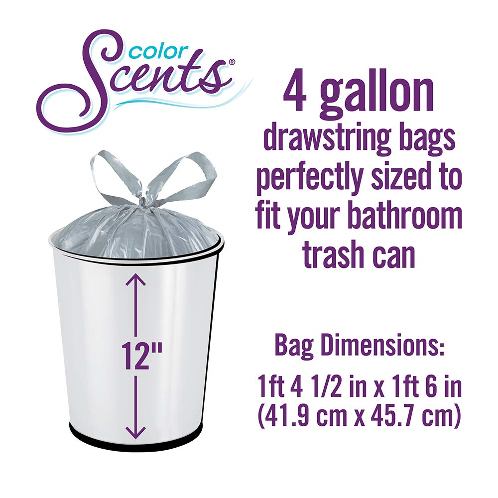 Color Scents Small Trash Bags - 4 Gallon, 200 Total Bags 1 Pack of 200 Count, - COLOR SCENTS Not Applicable - фотография #3