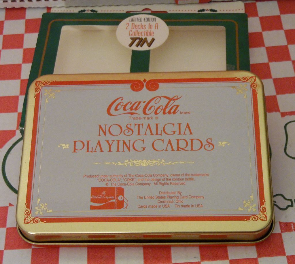 3 Sets 6 Decks Coca Cola Coke Tin & Playing Card Sets 1 with Score Pad Pencil Без бренда - фотография #8