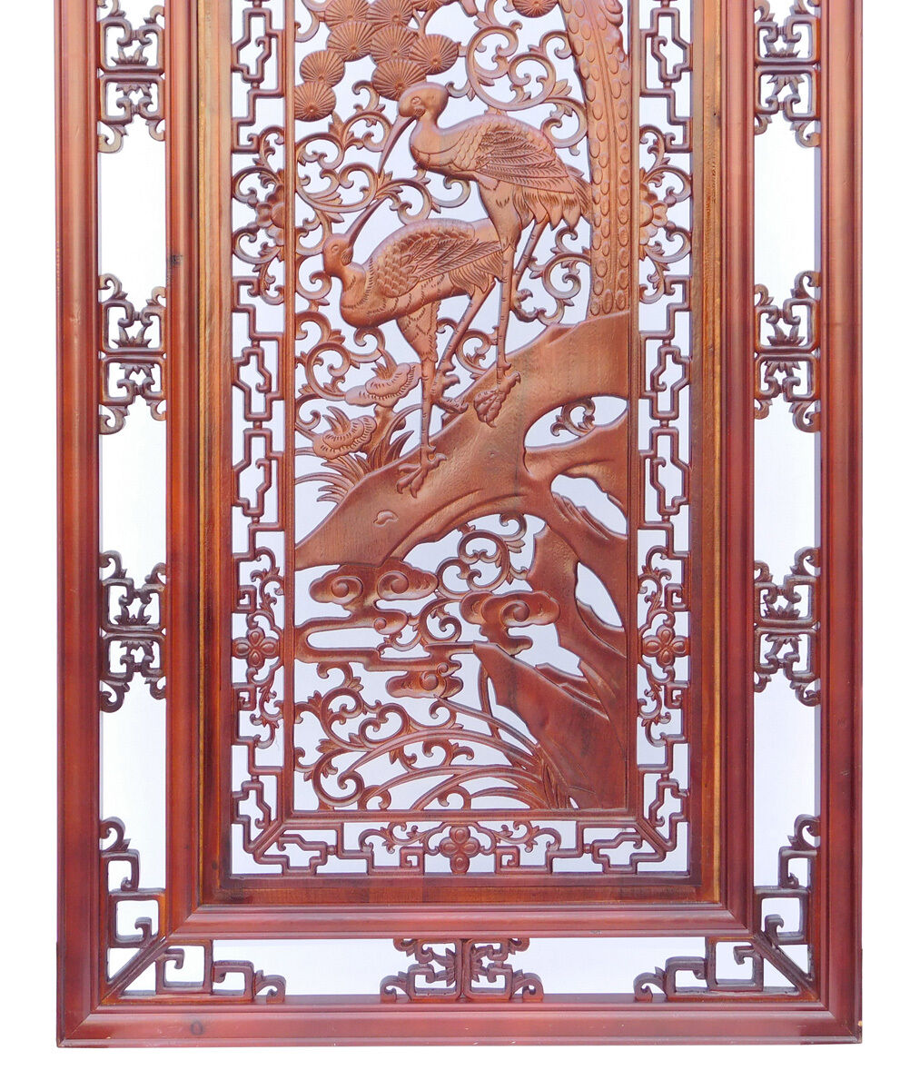 Chinese Oriental Rectangular Vertical Birds Wood Wall Panel cs1362-3 Unbranded Does Not Apply - фотография #3