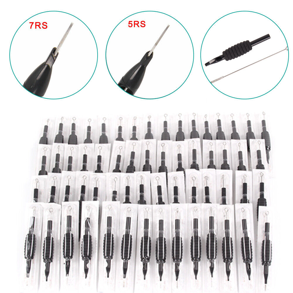 60*Disposable Tattoo Sterilized Needles Mixed Assorted with Tube 3/4 Grip Tip Unbranded Does not apply