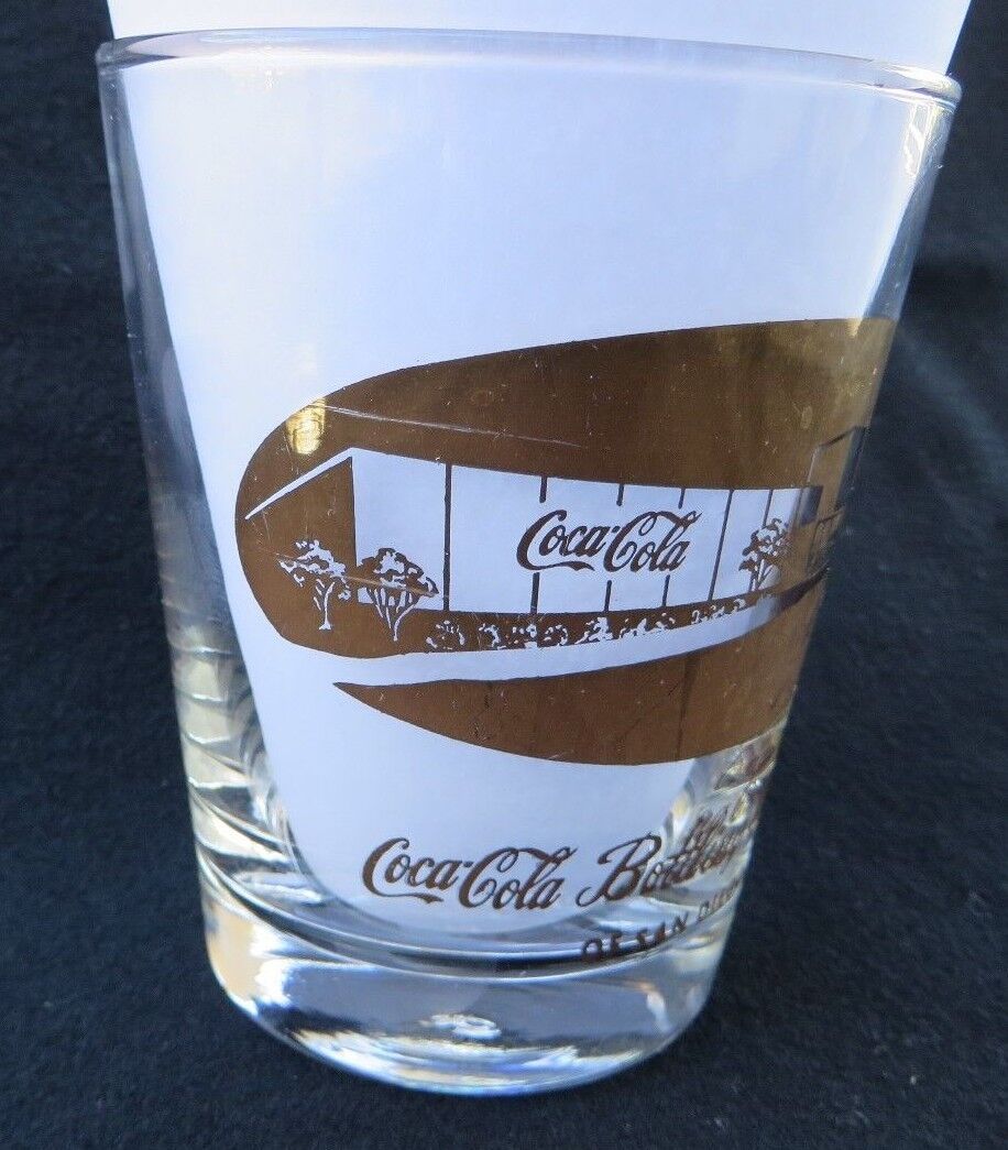 Coca Cola Bottling Company Glass San Diego Gold Coke 1960s Без бренда - фотография #9