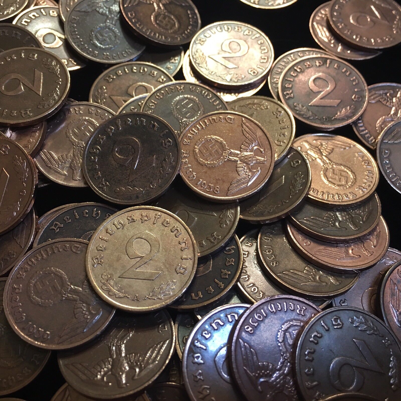 Rare WW2 German 2 RP Reichspfennig 3rd Reich Bronze Nazi Coin Buy 3 Get 1 Free Без бренда - фотография #10