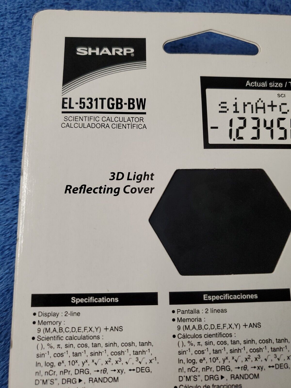 Sharp EL-531TGB-BW 12-Digit Scientific/Engineering Calculator Sharp EL-531TGB-BW - фотография #8