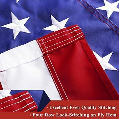 American US USA Flag 4x6FT Embroidered Polyester Brass Grommets By G128 G128 - фотография #3