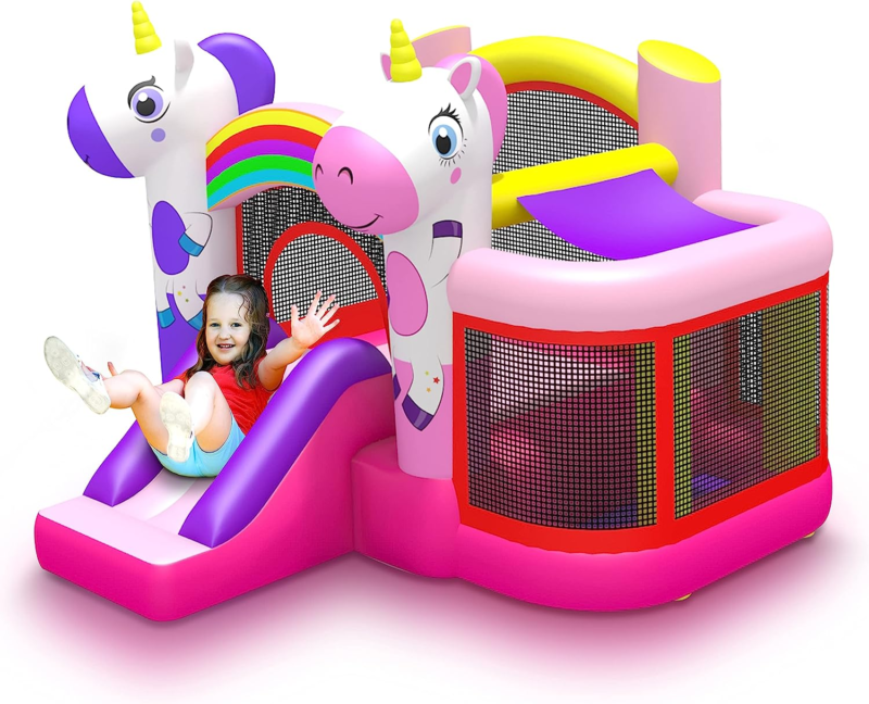 Inflatable Bounce House Castle,Party Bounce House with Slide,Outdoor or Indoor K Does not apply