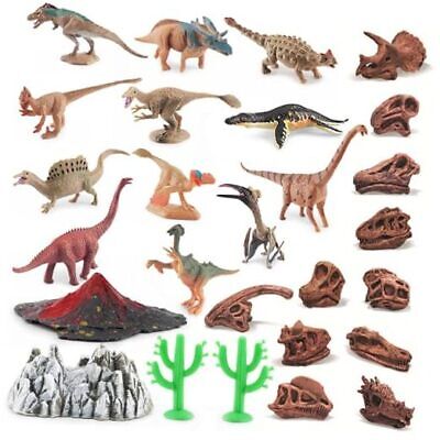 Prehistoric Animal Toys Figurines Realistic Dinosaur Volcano 27pcs volcano sets Does not apply Does Not Apply