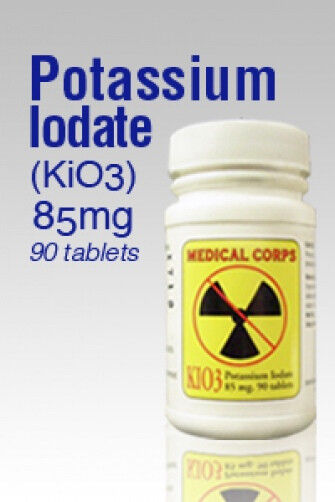 KIO3 90 pills Potassium Iodate Nuclear Anti-Radiation - Expiration 2027 Medical Corps Does Not Apply