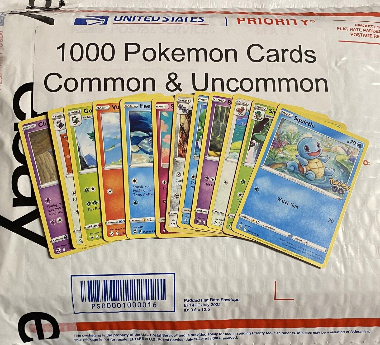 AUTHENTIC 1000 BULK Pokemon Card Lot ALL COMMON & UNCOMMON !!! Huge NEAR MINT Без бренда - фотография #3