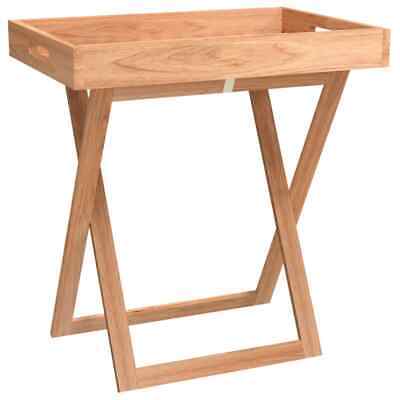 Tray Table Folding Serving Table Wooden Snack Table Solid Wood Walnut vidaXL vid vidaXL 350349
