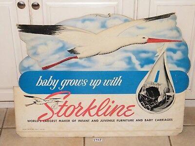 2 Vintage Storkline Baby Carriages Furniture Signs Chicago Storkline - фотография #4