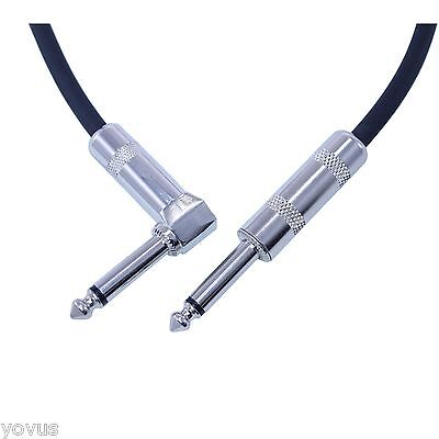 Right Angle 90 degree to straight 1/4" plug guitar instrument patch cable cord YOVUS Does Not Apply
