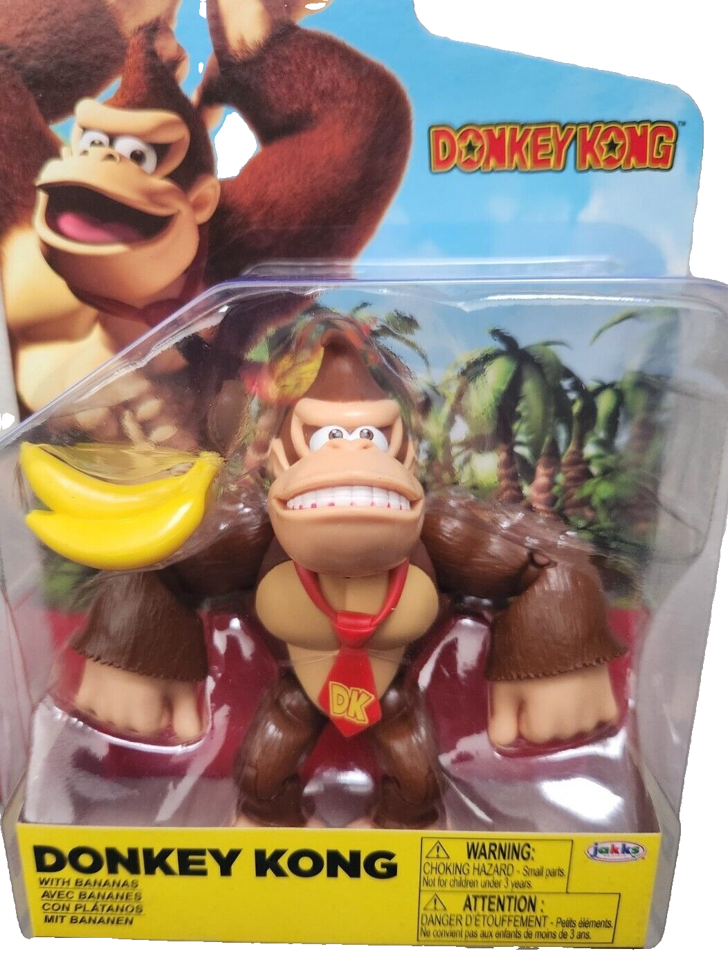 Donkey Kong with Bananas + Diddy Kong  with Barrel 4" Nintendo Jakks Pacific JAKKS Pacific JAKKS Pacific 4 Inch World Of Nintendo Donkey & Diddy Kong - фотография #3