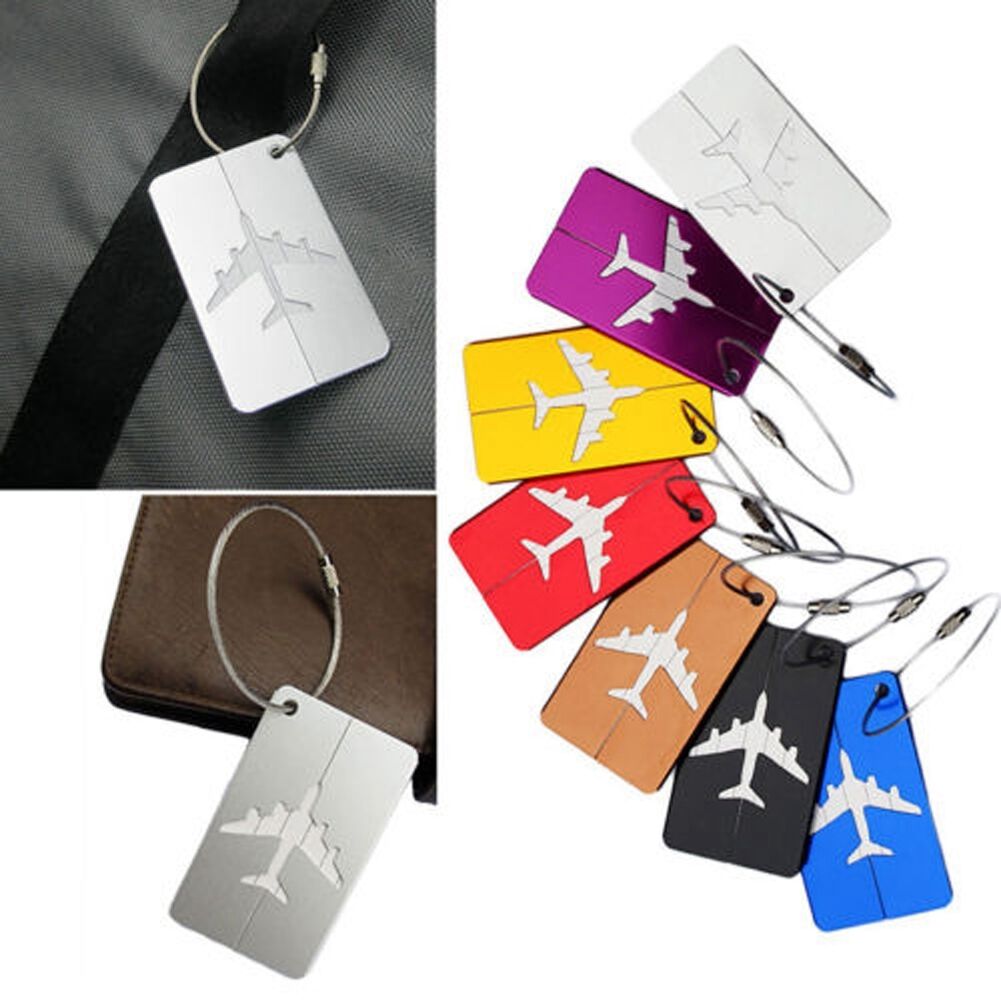 Aluminium Luggage Tags Suitcase Label Name Address ID Bag Baggage Tag Travel Unbranded Does not apply - фотография #2