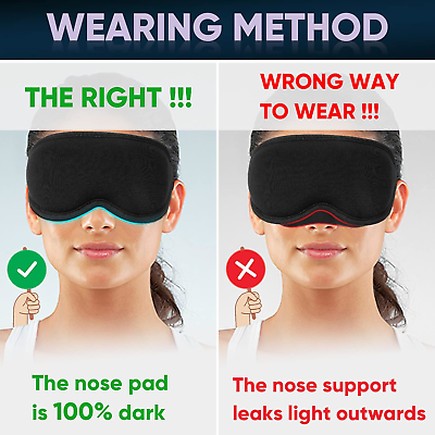 Elehold Sleep Eye Mask, with Adjustable Strap, Weighted 3D Sleep Mask (3.5oz/100 ELEHOLD Not Applicable - фотография #6