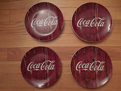 lot 4 NWT Coca Cola Red Collector Plates Dishes 7.5 in. Diameter by C.R. Gibson  Без бренда