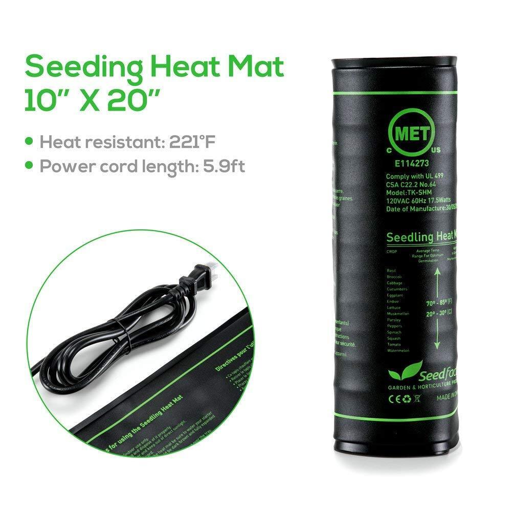 Seedfactor Waterproof Seedling Heat Mat Seed Starter Pad Germination Propagation Seedfactor HeatMat-Small/Mini/Medium/Large-US - фотография #4