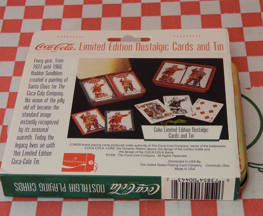 3 Sets 6 Decks Coca Cola Coke Tin & Playing Card Sets 1 with Score Pad Pencil Без бренда - фотография #6