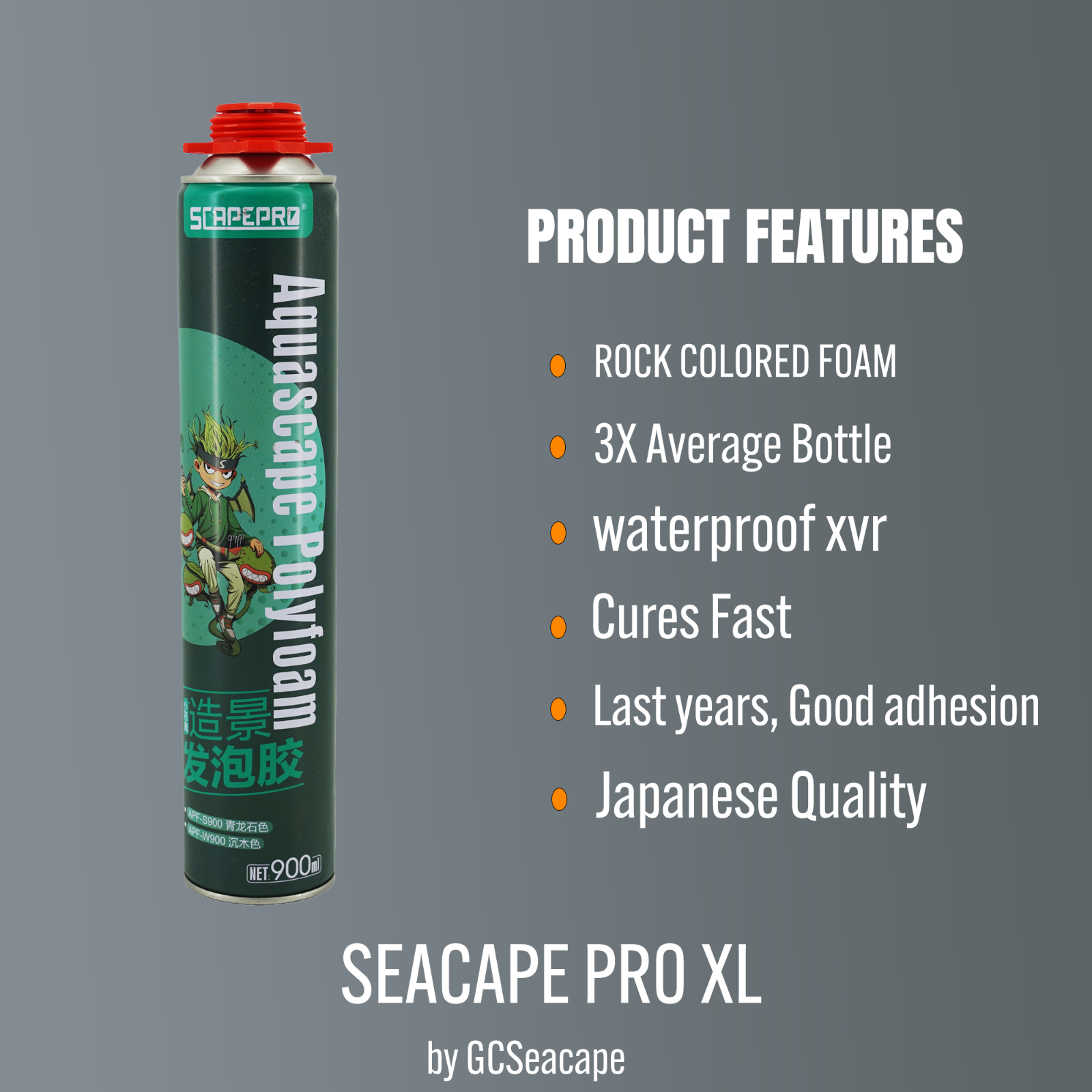 GCSeascape XL Tall Japanese Professional Aquascaping Foam 900ml 30oz USA Aquascape W9Y-UPS-30096:30096 - фотография #3