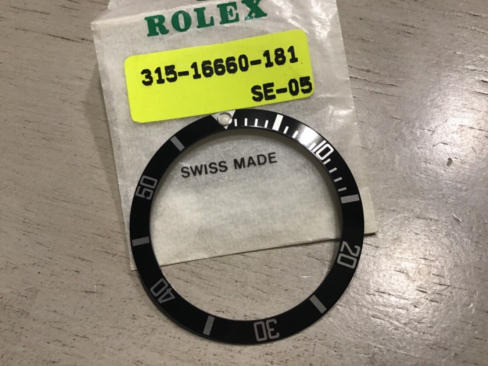 ROLEX SEADWELLER 16660 GENUINE BEZEL INSERT NEW NOS FLAWLESS Rolex 16660 - фотография #3