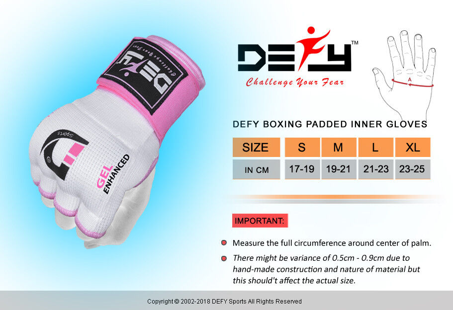 DEFY™ Gel Padded Inner Gloves with Hand Wraps MMA Muay Thai Boxing Fight PAIR  DEFY Sports Does Not Apply - фотография #4