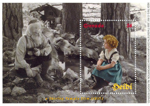 Grenada 2000 - SHIRLEY TEMPLE  "Heidi" - 2 Stamp Sheets 1 souvenir Sheet MNH Без бренда - фотография #3