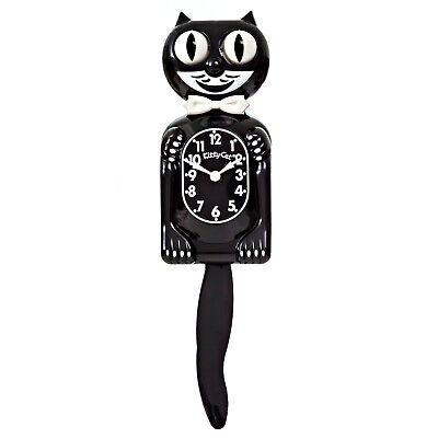 BLACK KITTY CAT CLOCK (3/4 Size) 12.75" Free Battery MADE IN USA Kit-Cat Klock California Clock Company KC-1 - фотография #6