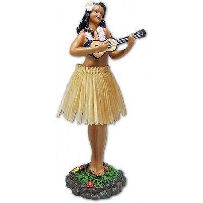 New Hawaiian Hawaii Dashboard Hula Doll Dancer Girl Ukulele Natural # 40625 Без бренда