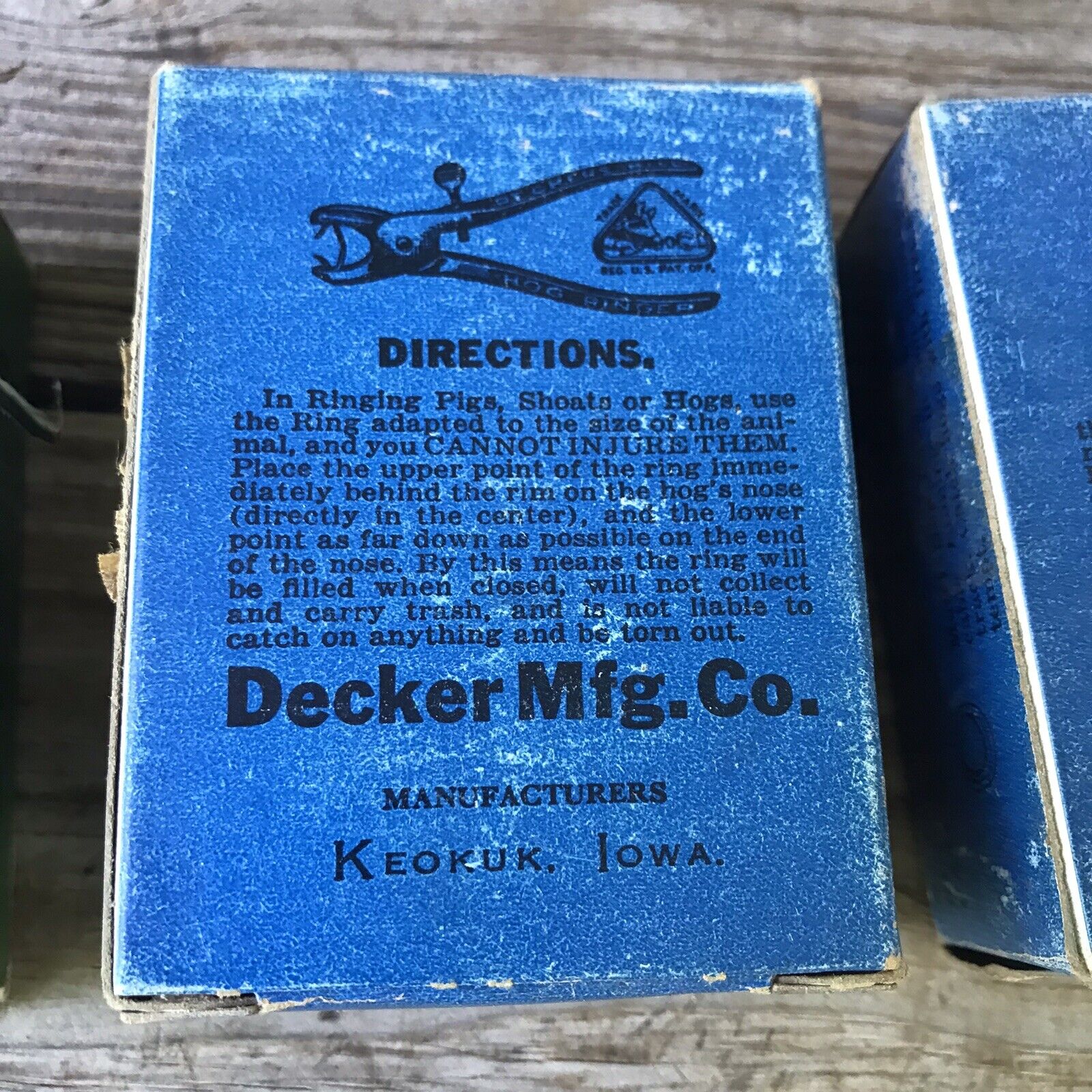 Lot 3 Vintage Decker’s Hump Hill’s Hog Rings No. 2 & 3 Boxes NOS Decker Manufacturing Company Does Not Apply - фотография #7