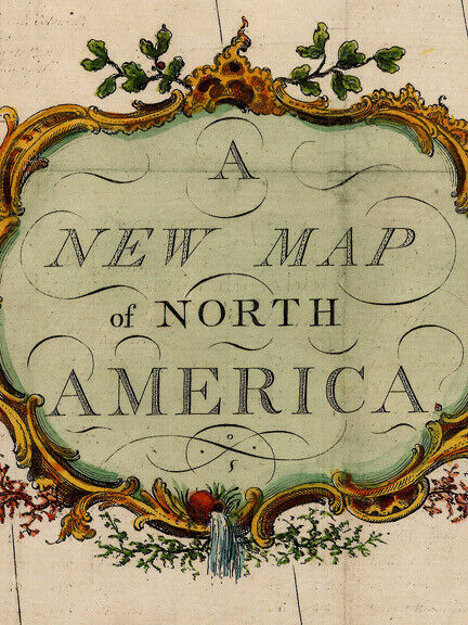 A New Map of North America 1760s Vintage Style Early US Map - 20x24 Без бренда - фотография #2