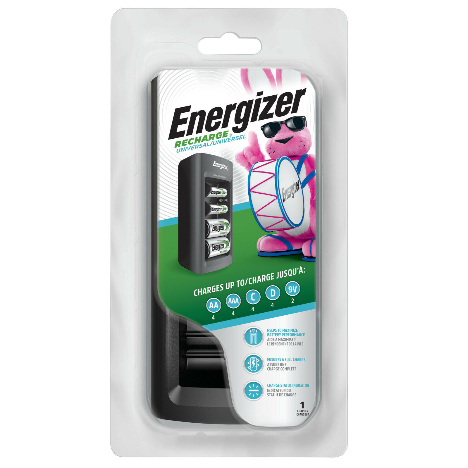 Energizer Universal NiMH Battery Charger for AA AAA C D 9V (model CHFC 3) Energizer CHFC3