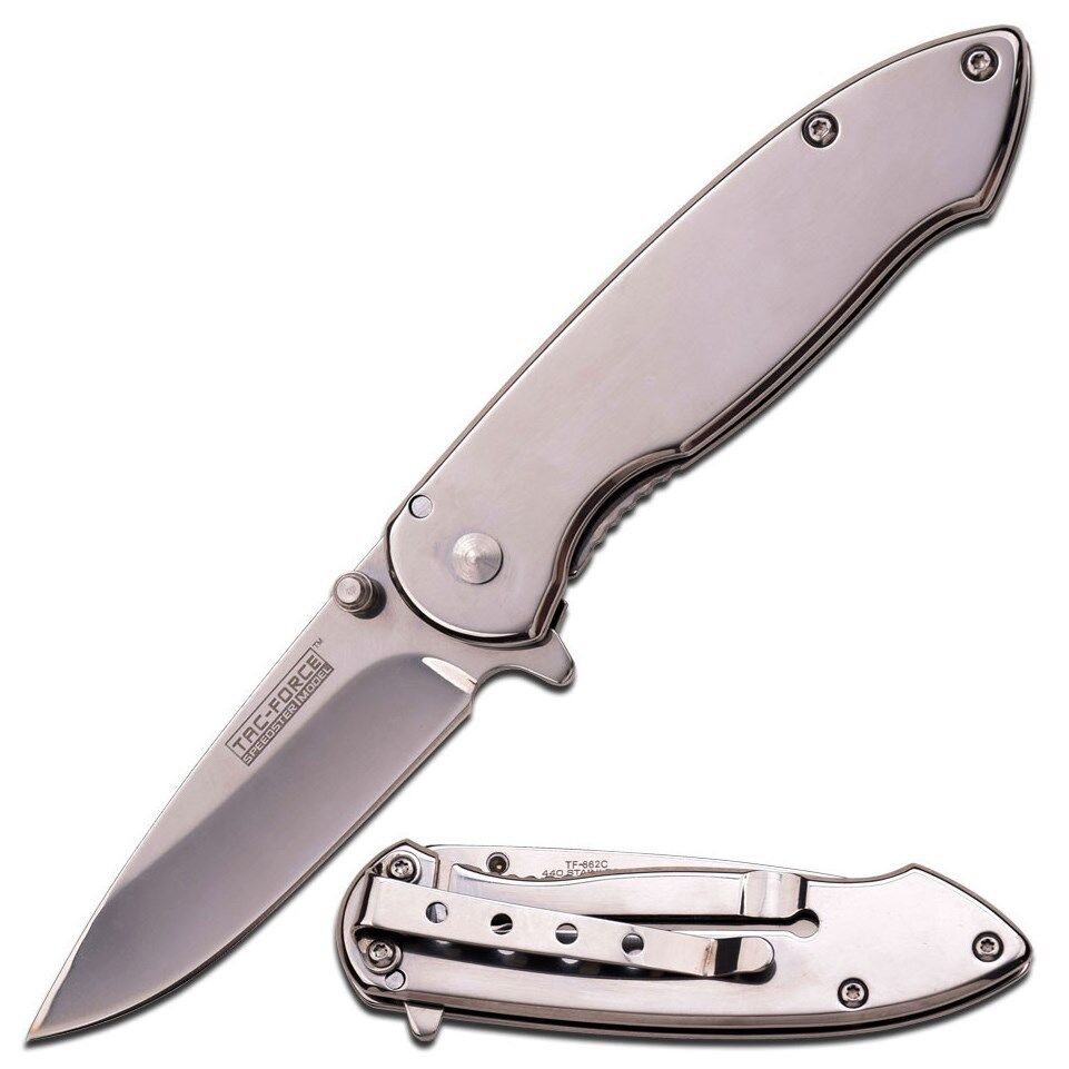 7" TAC FORCE EDC MIRROR BLADE SPRING ASSISTED TACTICAL FOLDING KNIFE Assist Open Tac-Force TF-862C - фотография #2