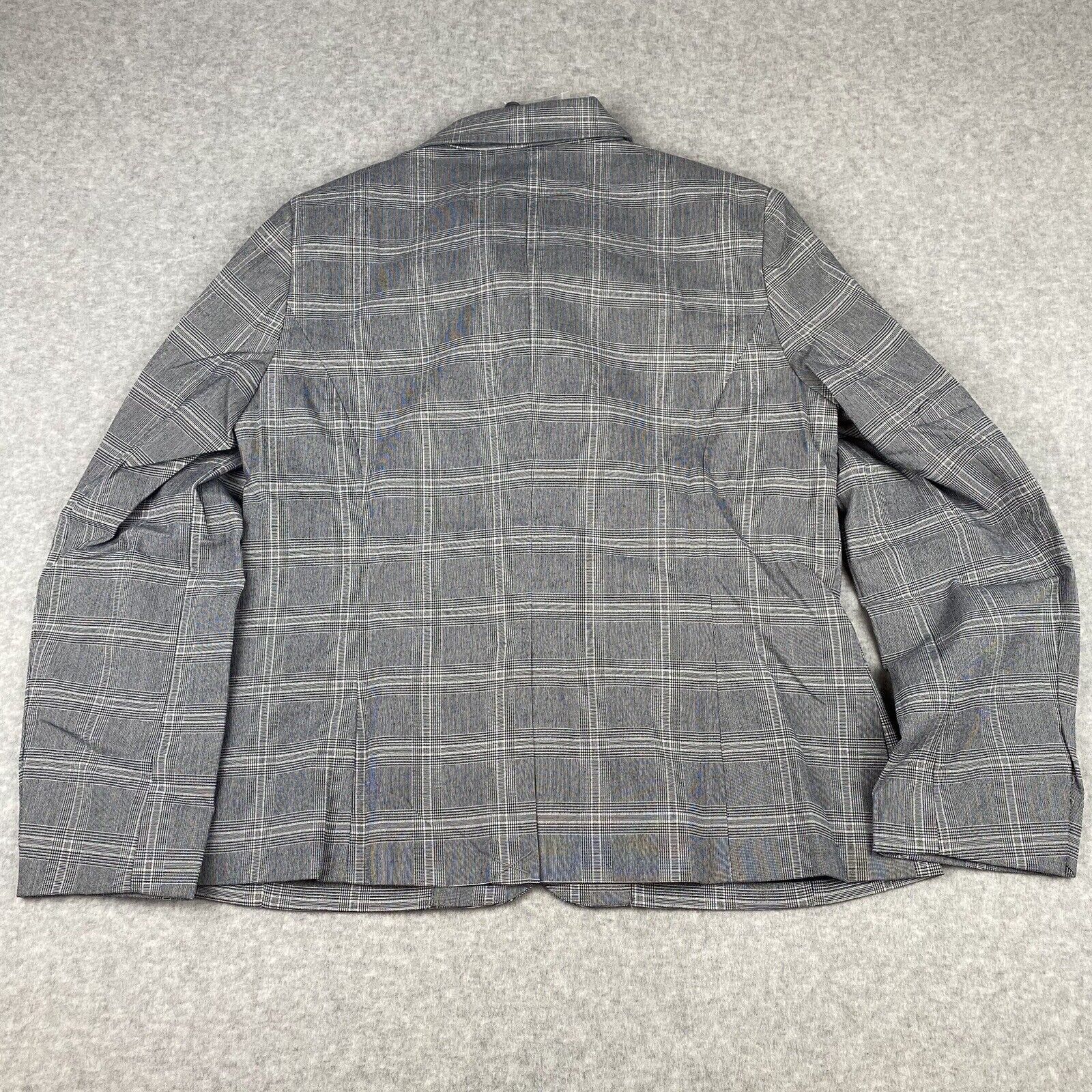 Chadwicks Womens Blazer Jacket 10 P Petites Plaid Gray NWT 2 Button Chadwicks - фотография #11