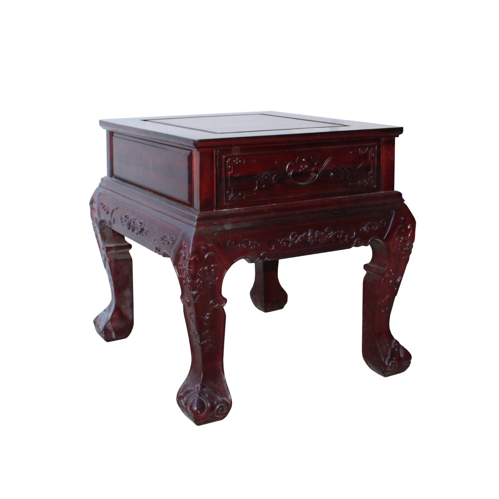Chinese Oriental Suan Zhi Rosewood Foo Dogs Motif Tea Table Stand cs4536 Handmade Does Not Apply - фотография #5