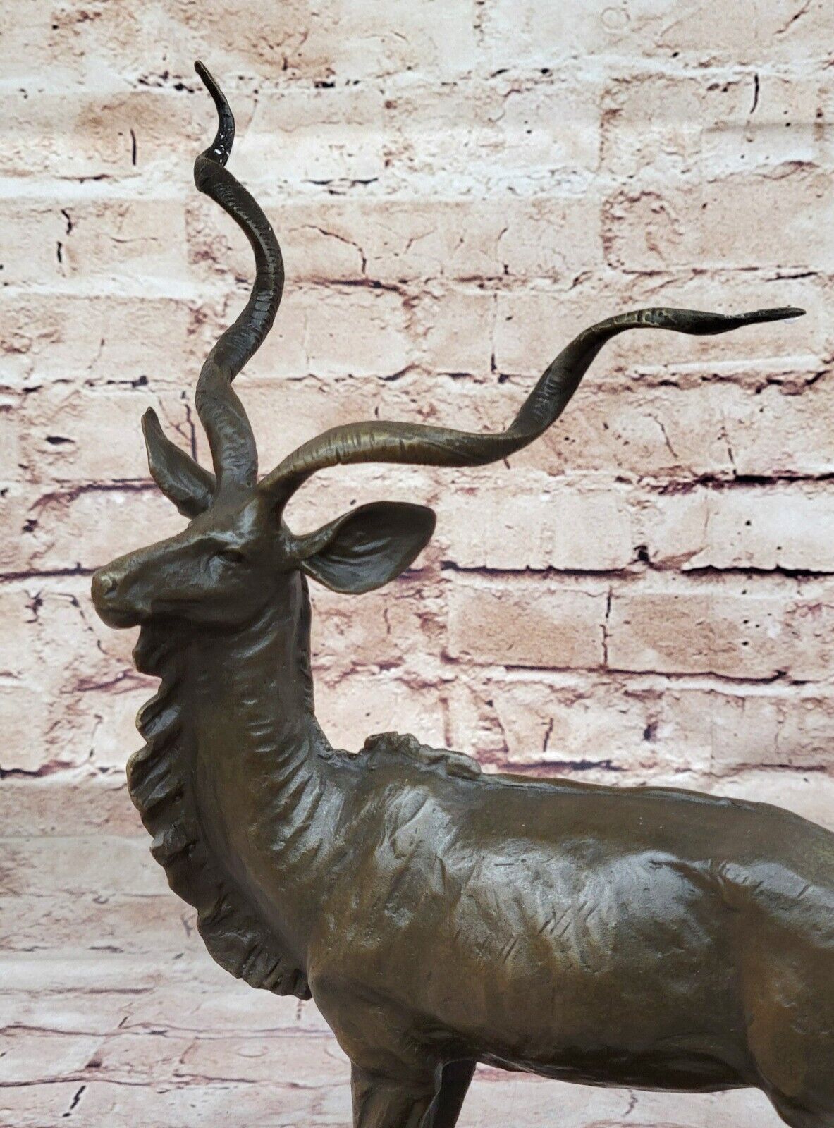 Bronze Sculpture Gazelle Hand Made Masterpiece Detailed Marble Base Figure Sale Без бренда - фотография #7