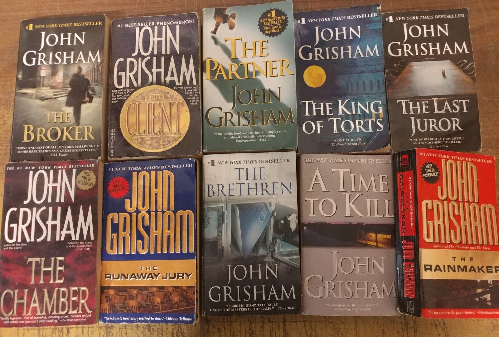 Lot of 10 John Grisham Legal Thriller Mystery ALL Paperback PB Books *RANDOM MIX Без бренда - фотография #3