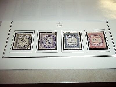 COOK ISLANDS STAMPS SG 1-4 Fine Used With PURPLE A2 PO Rarotonga Cancels  Без бренда