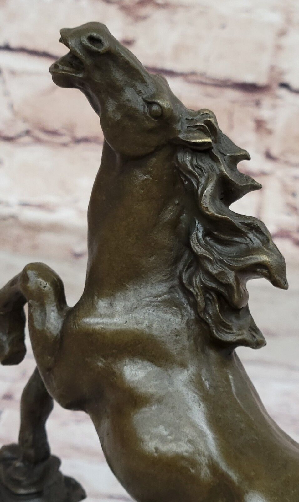 Lost Wax Method: Milo`s Signed Rearing Horse Sculpture Genuine Bronze Decor NR Без бренда - фотография #7