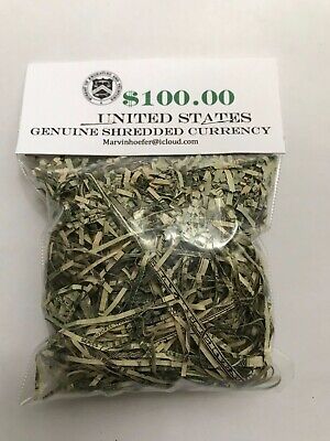 Shredded Money CASH U.S. Currency $100 Authentic Federal Reserve Без бренда