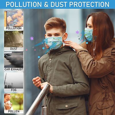 100 PC Face Mask Non Medical Surgical Disposable 3Ply Earloop Mouth Cover - Blue Unbranded Does not apply - фотография #5
