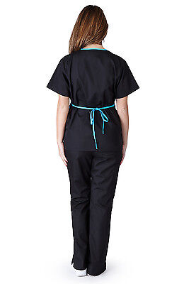 Medical Nursing Women Scrubs NATURAL UNIFORMS Contrast Mock Sets Size XS - 3XL Natural Uniforms - фотография #6