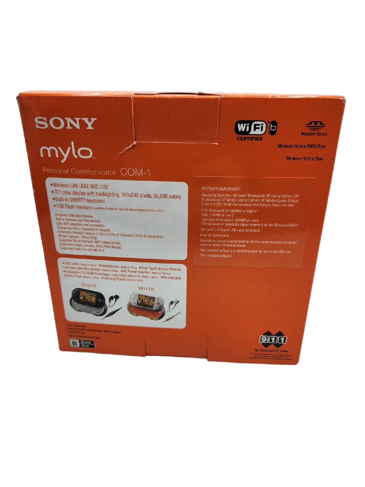 Sony Mylo Personal Communicator COM-1 Brand New Sony COM-1/BLACK;COM1WHITE;COM1BLACK;COM-1/W;COM1/B;MYLO - фотография #2