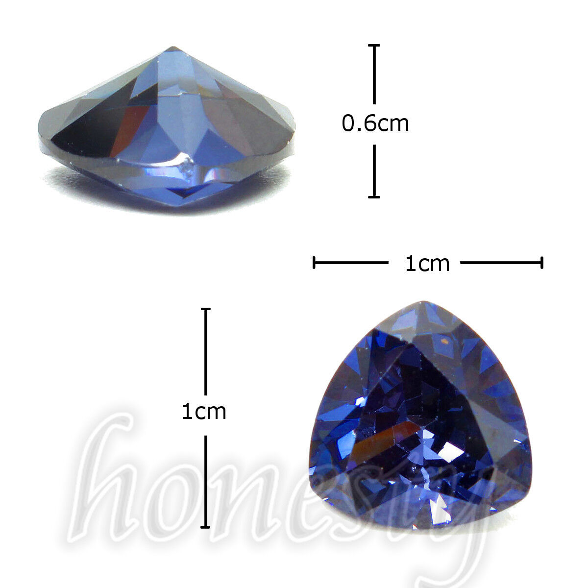 Beautiful Blue Tanzanite AAA 10mm Stunning Trillion Cut Loose Gemstone 6.20ct Unbranded - фотография #5