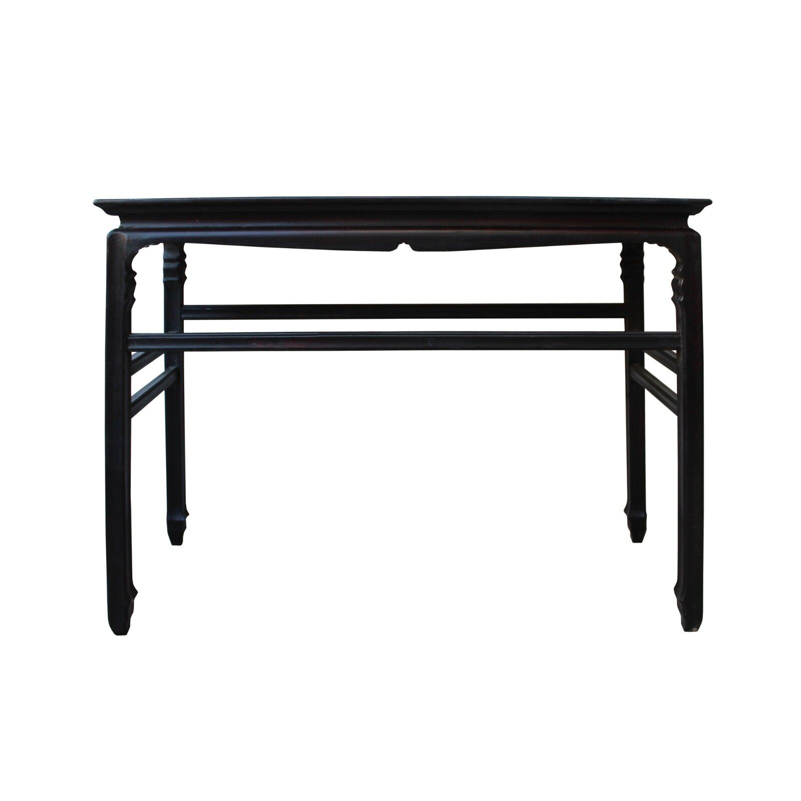 Chinese Dark Brown Huali Rosewood Ming Style Apron Side Altar Table cs4531 Handmade Does Not Apply