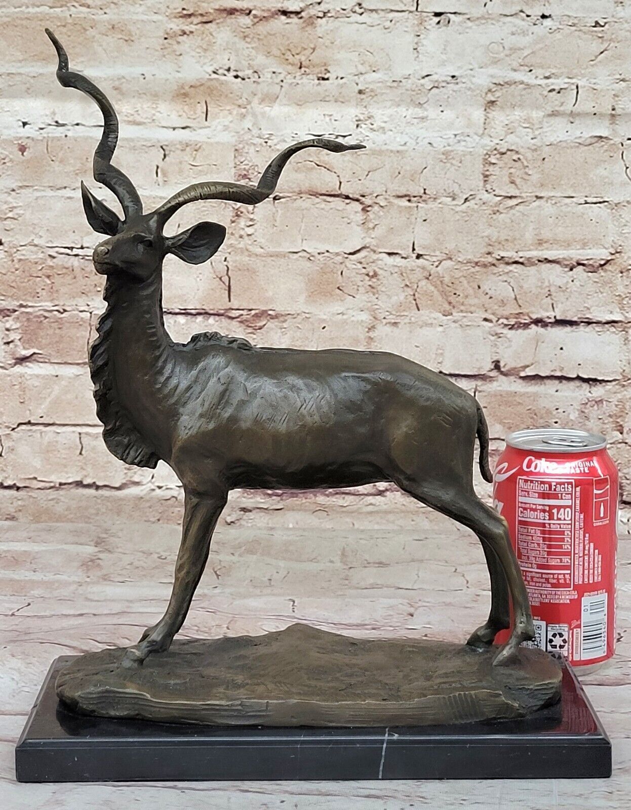 Bronze Sculpture Gazelle Hand Made Masterpiece Detailed Marble Base Figure Sale Без бренда - фотография #2