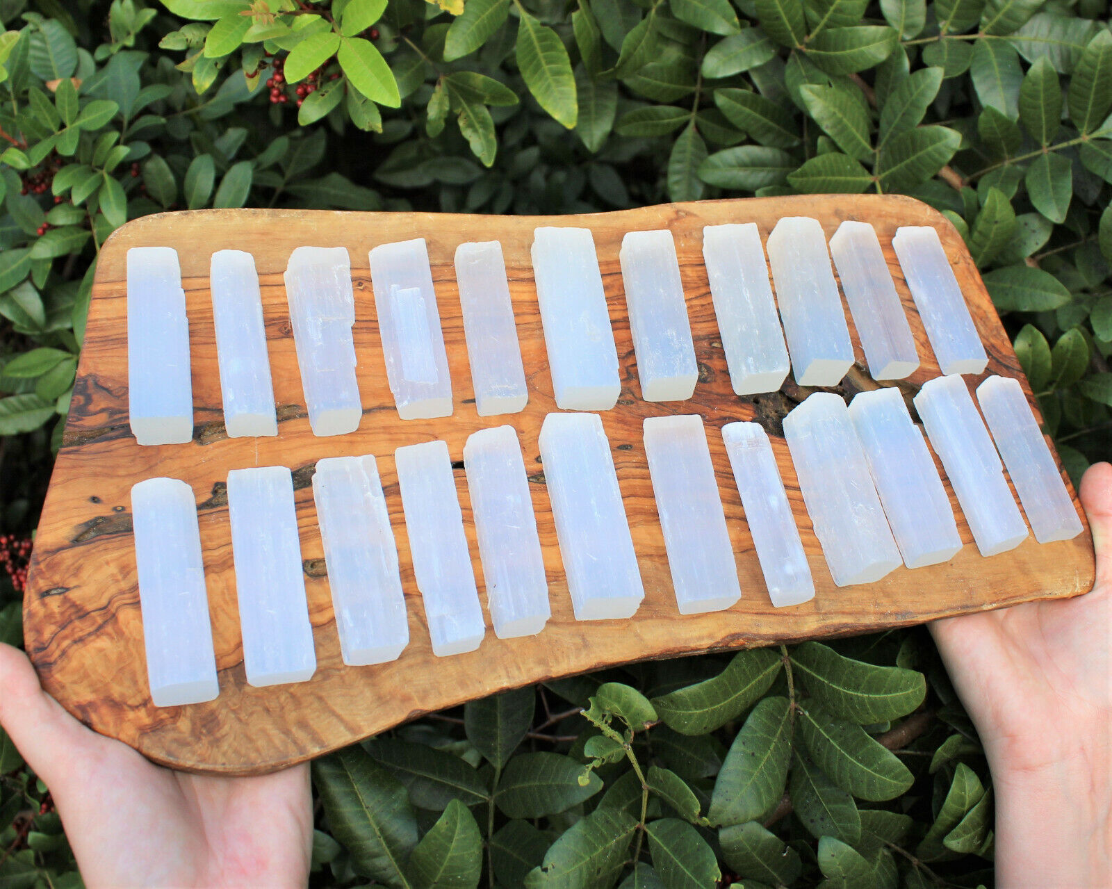 5 Selenite Sticks: 2.5" - 3" (Crystal Healing Grid Cleansing Wand Blade) Без бренда - фотография #3