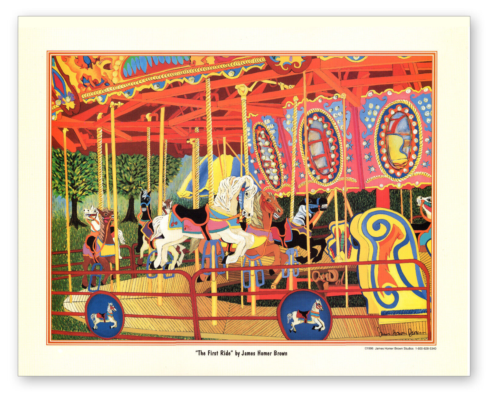 Carousel Horse Art Print The First Ride James Homer Brown 1996 Artists Estate Без бренда - фотография #2