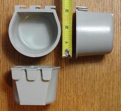 Cage Cups (12pcs) Gray 1 Cup / 8 fl oz Hanging Feed & Water Cage Cups Chickens Shift Lock - фотография #7