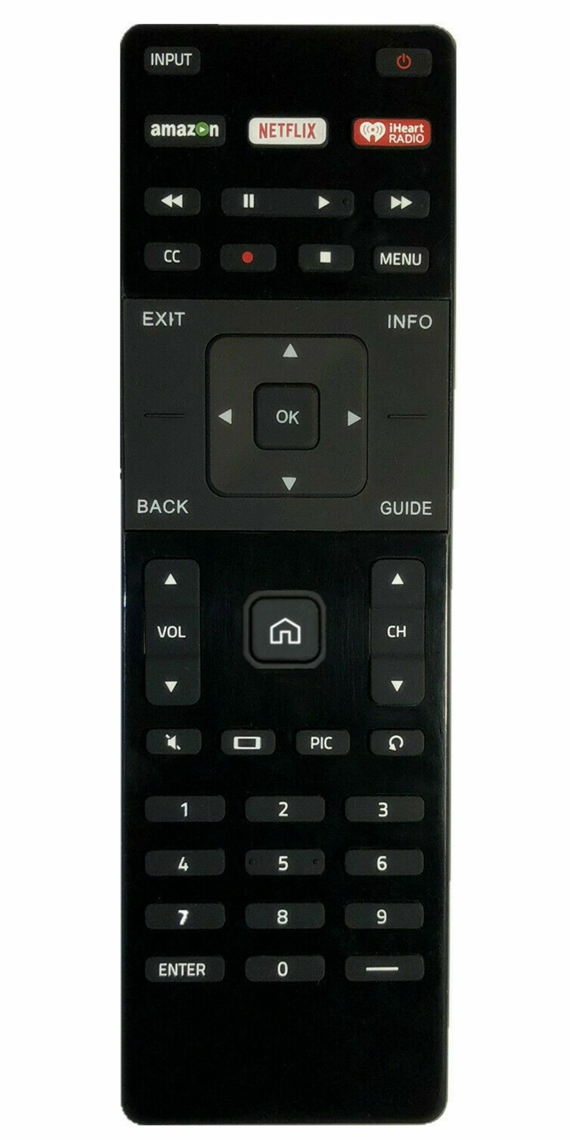 XRT122 for Smart TV Vizio Remote Control w Amazon Netflix IHeart Radio APP Key Vizio XRT122